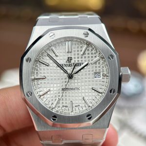 Đồng Hồ Audemars Piguet Replica Royal Oak 15450ST Mặt Trắng Nhà Máy APS 37mm
