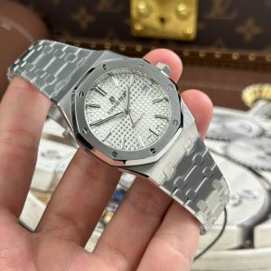 Đồng Hồ Audemars Piguet Replica Royal Oak 15450ST Mặt Trắng Nhà Máy APS 37mm