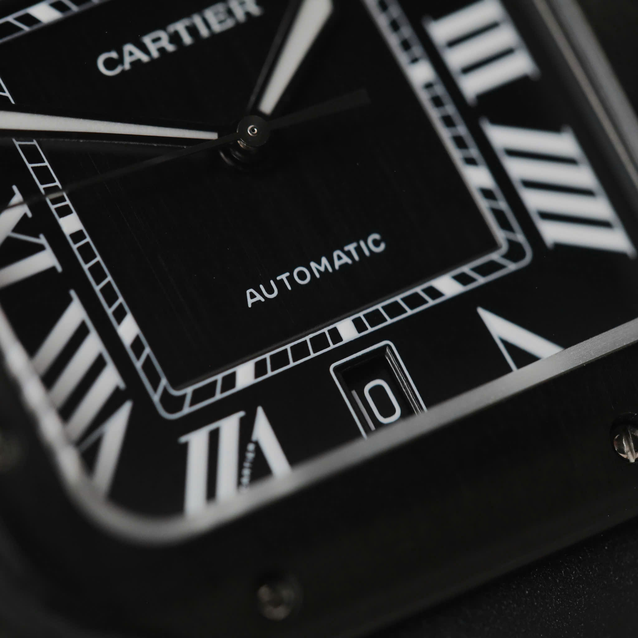 Đồng Hồ Cartier Santos de Cartier Replica 11 Dây Cao Su Đen Nhà Máy BV 39 (5) Đồng Hồ Cartier Santos de Cartier Replica 11 Dây Cao Su Đen Nhà Máy BV 39.8mm