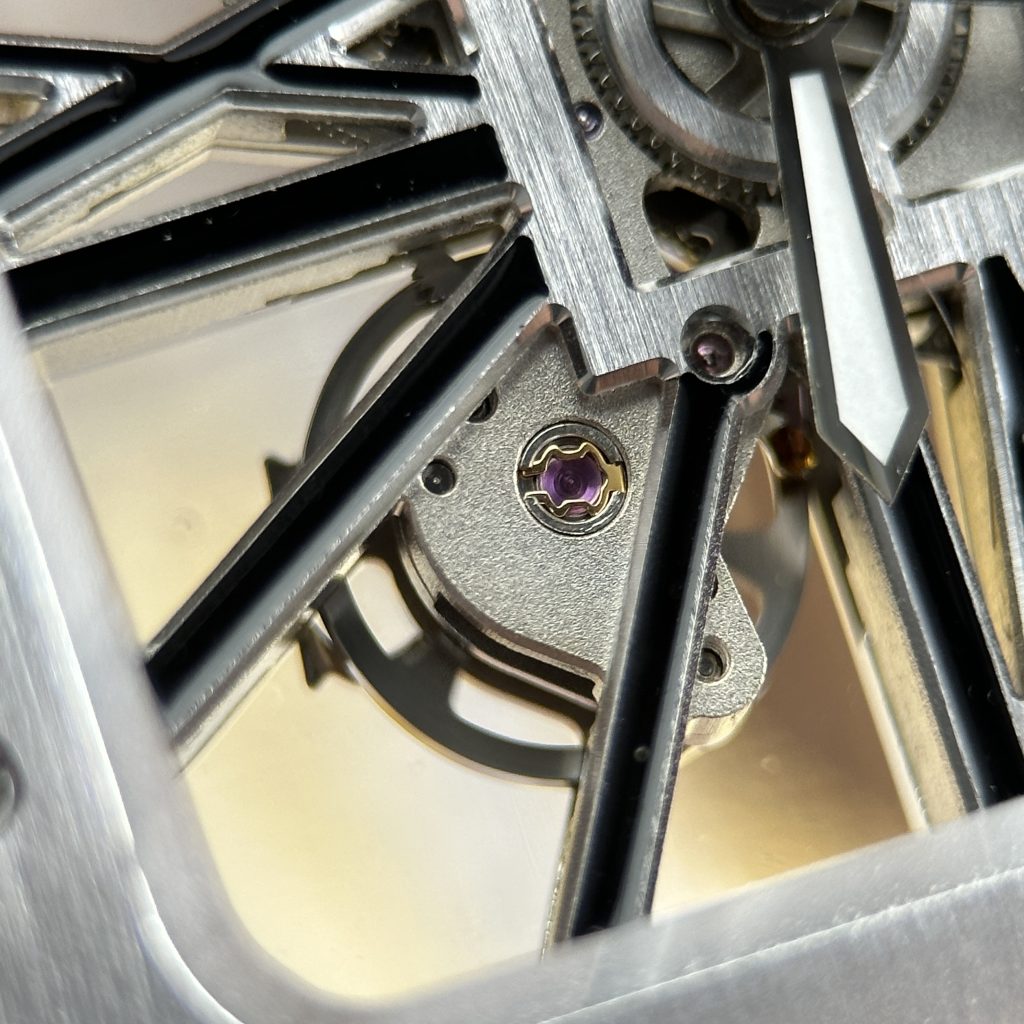 Đồng Hồ Cartier Santos de Cartier Replica 11 Skeleton Demi Đen Nhà Máy MLF 39.8mm