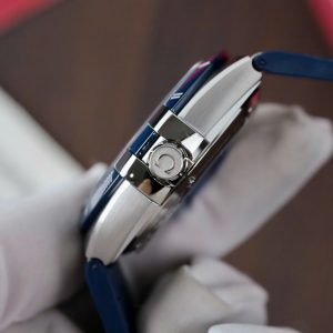 Đồng Hồ Omega Constellation Nam Replica 11 Dây Da Xanh Blue Nhà Máy VS 41mm