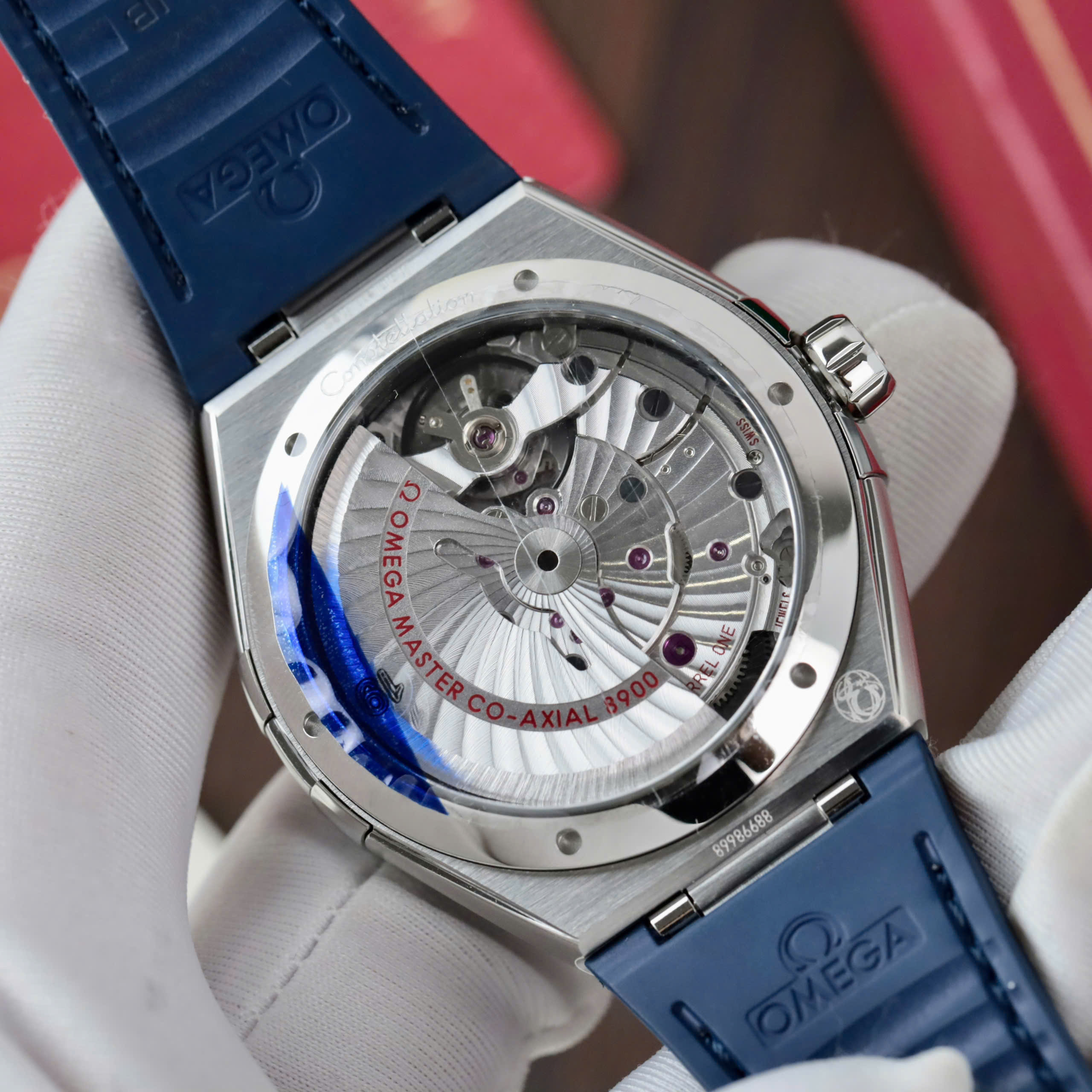 Đồng Hồ Omega Constellation Nam Replica 11 Dây Da Xanh Blue Nhà Máy VS 41mm (8) Đồng Hồ Omega Constellation Nam Replica 11 Dây Da Xanh Blue Nhà Máy VS 41mm