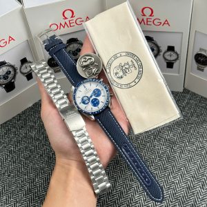 Đồng Hồ Omega Replica Speedmaster Silver Snoopy 50th Anniversary New 2025 42mm