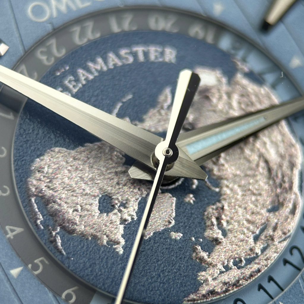 Đồng Hồ Omega Seamaster Rep11 Aqua Terra Worldtimer Màu Xanh Dương Dây Kim Loại 43mm