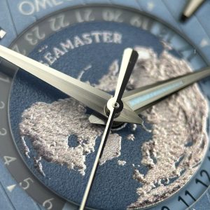 Đồng Hồ Omega Seamaster Rep11 Aqua Terra Worldtimer Màu Xanh Dương Dây Kim Loại 43mm