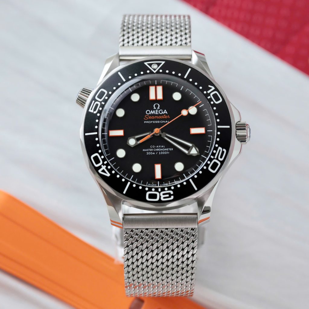 Đồng Hồ Omega Seamaster Replica 11 Diver 300M Dây Cao Su Cam Nhà Máy VS 42mm