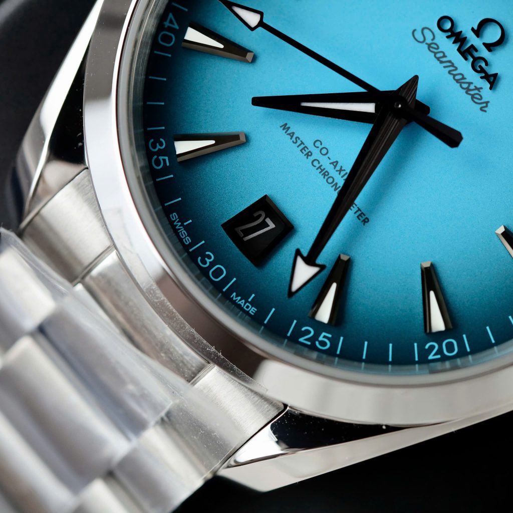 Đồng Hồ Omega Seamaster Replica 11 Mặt Xanh Blue Co-Axial Cọc Dạ Quang VS 41mm