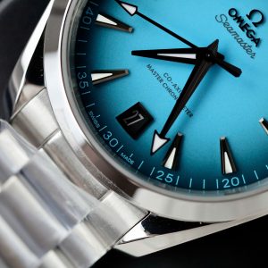 Đồng Hồ Omega Seamaster Replica 11 Mặt Xanh Blue Co-Axial Cọc Dạ Quang VS 41mm