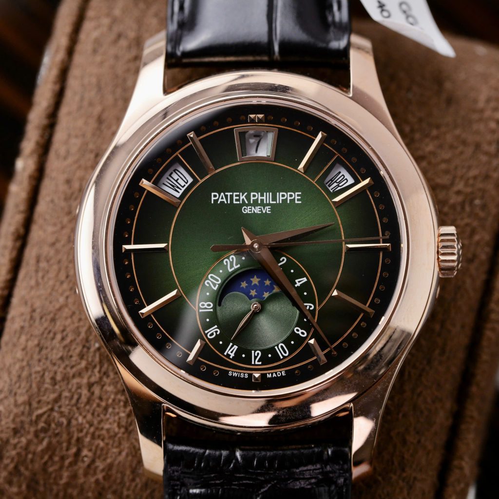 Đồng Hồ Patek Philippe 5205R Chế Tác Bọc Vàng 18K Mặt Xanh Lá Xưởng GR 40mm