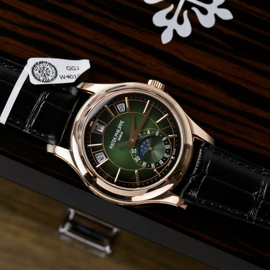 Đồng Hồ Patek Philippe 5205R Chế Tác Bọc Vàng 18K Mặt Xanh Lá Xưởng GR 40mm
