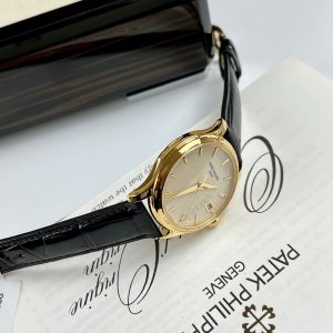 Đồng Hồ Patek Philippe Calatrava 5227 Chế Tác Bọc Vàng 18K Dây Da Nâu Nhà Máy 3K 40mm