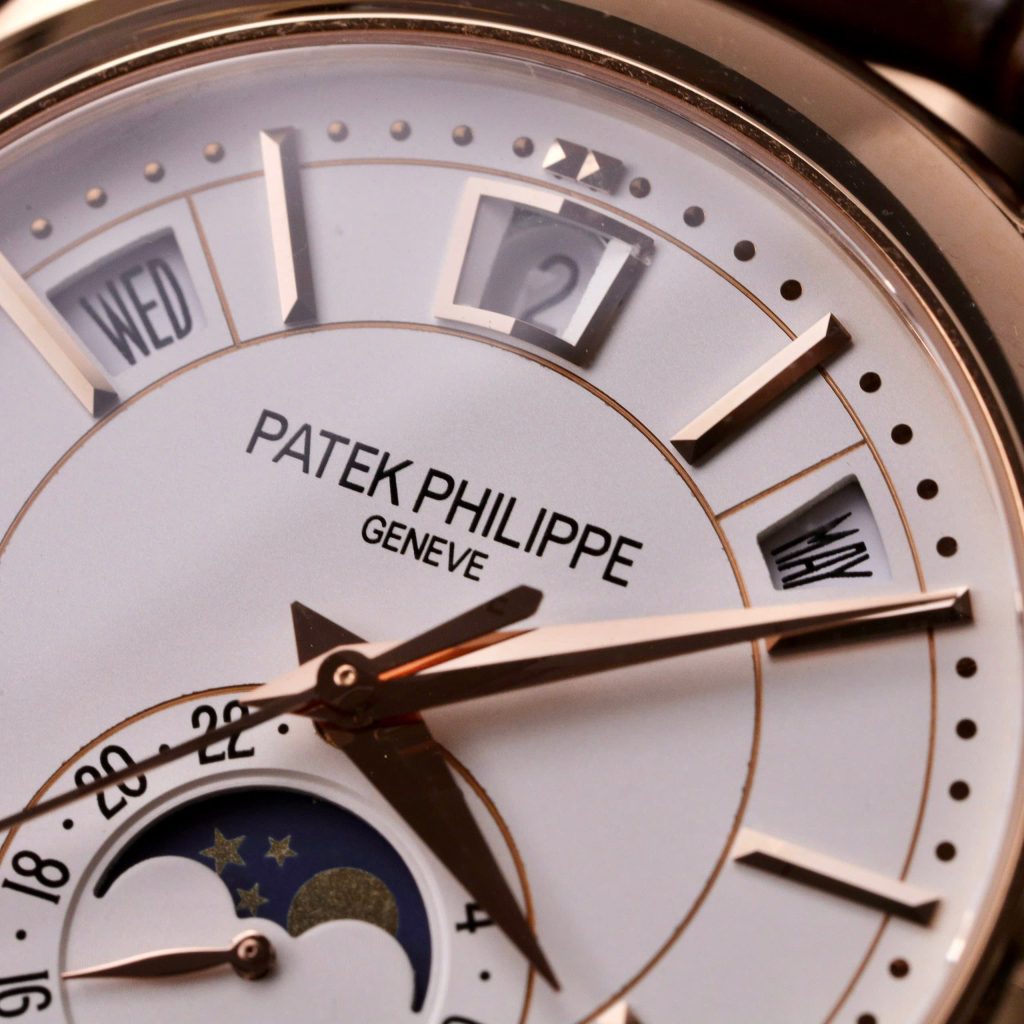 Đồng Hồ Patek Philippe Chế Tác Complations 5205R Vàng Hồng Mặt Trắng Nhà Máy GR 40mm