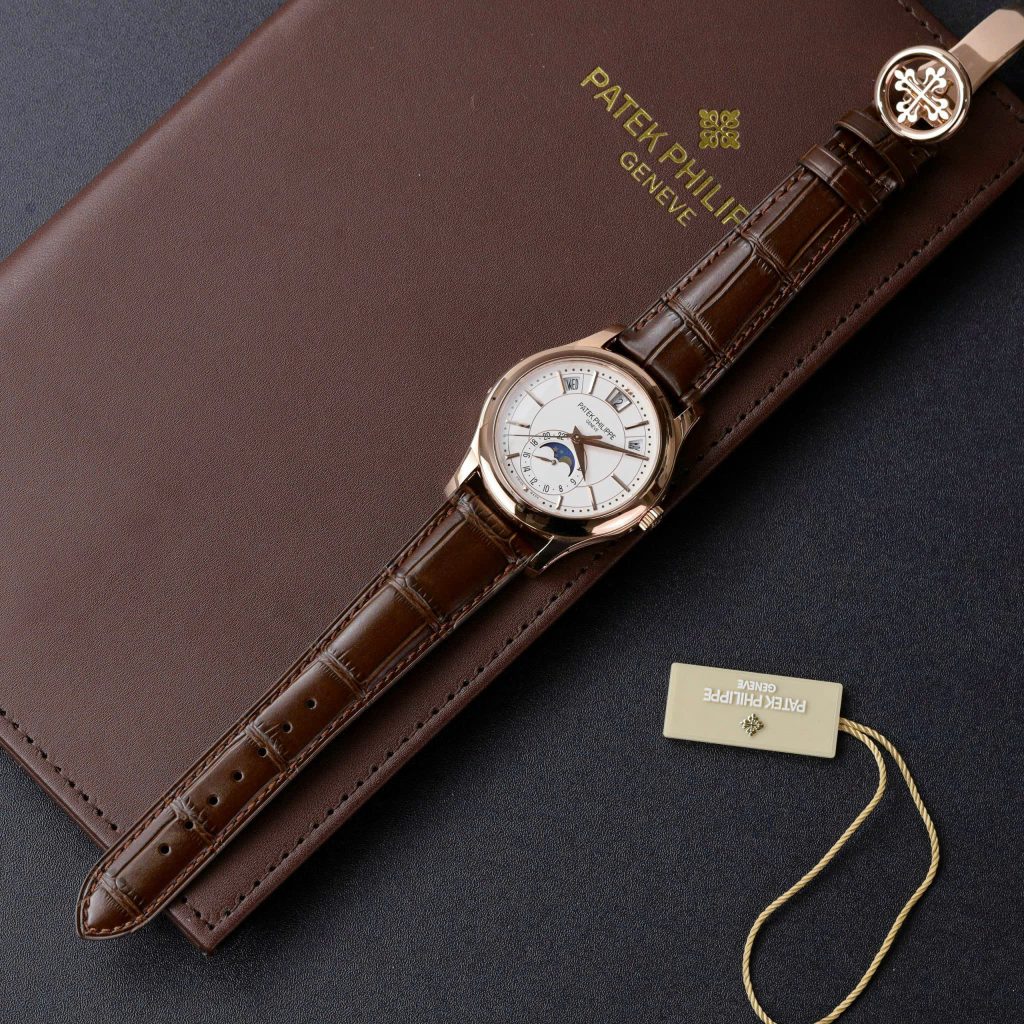 Đồng Hồ Patek Philippe Chế Tác Complations 5205R Vàng Hồng Mặt Trắng Nhà Máy GR 40mm