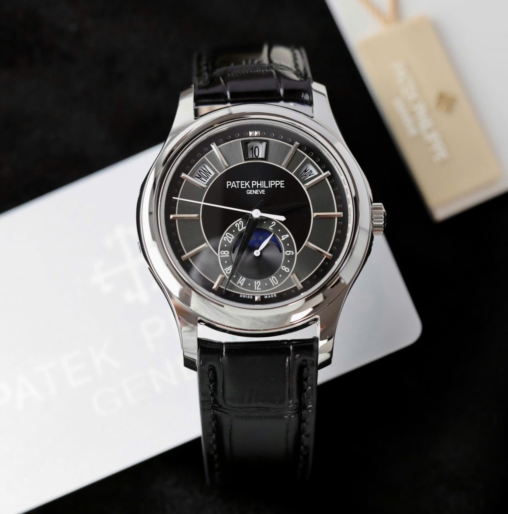 Đồng Hồ Patek Philippe Chế Tác Complications 5205R Mặt Đen Nhà Máy GR 40mm