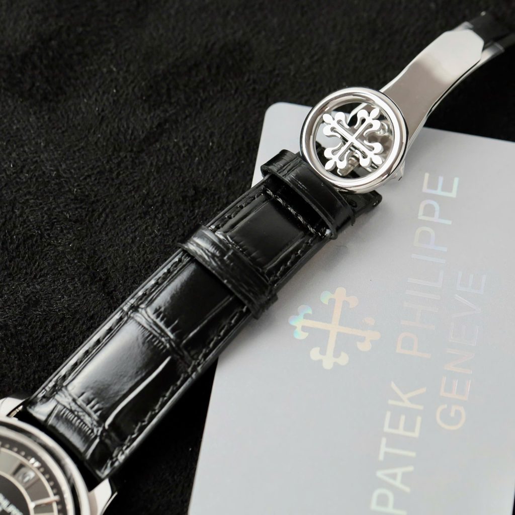 Đồng Hồ Patek Philippe Chế Tác Complications 5205R Mặt Đen Nhà Máy GR 40mm