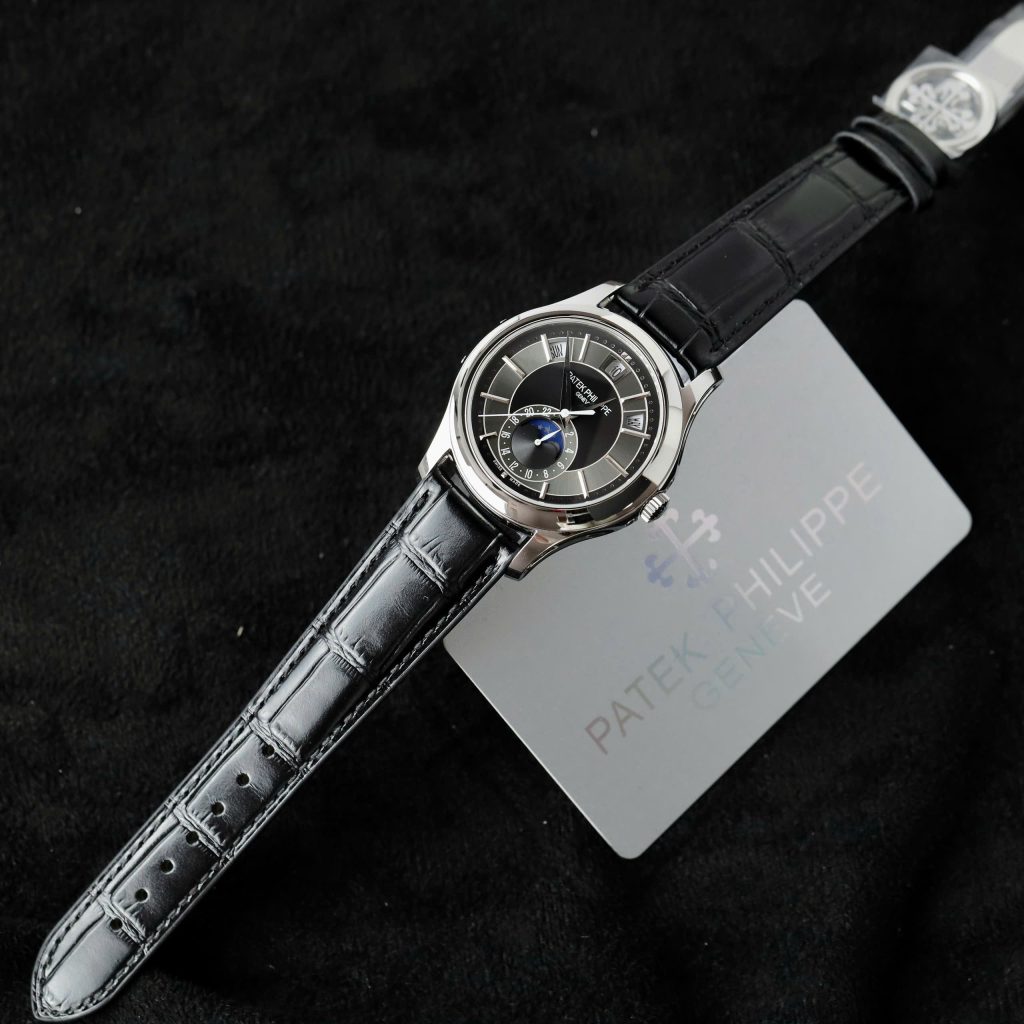 Đồng Hồ Patek Philippe Chế Tác Complications 5205R Mặt Đen Nhà Máy GR 40mm