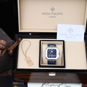 Đồng Hồ Patek Philippe Cubitus 5822P Replica 11 Mặt Xanh Dương Dây Vải Nato 45mm