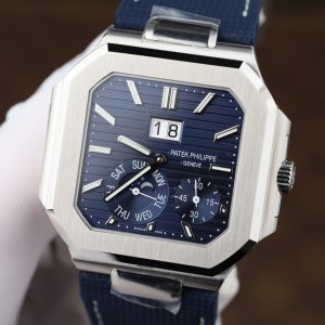 Đồng Hồ Patek Philippe Cubitus 5822P Replica 11 Mặt Xanh Dương Dây Vải Nato 45mm