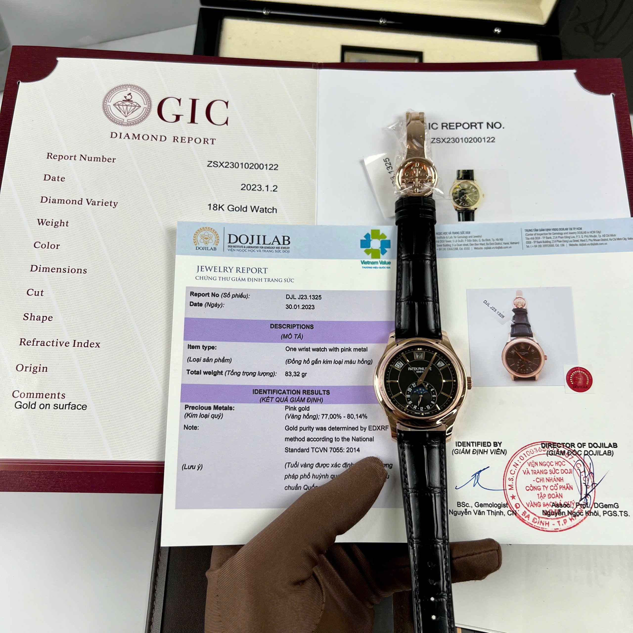 Đồng Hồ Patek Philippe Nautilus 5205R Chế Tác Bọc Vàng 18K Xưởng GR 40mm (1) Đồng Hồ Patek Philippe 5205R Chế Tác Bọc Vàng 18K Dây Da Đen Xưởng GR 40mm