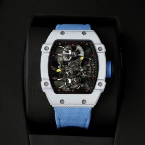 Đồng Hồ Richard Mille 27-02 Replica 11 Rafael Nadal Tourbillon Dây Vải Nato Xanh 42mm