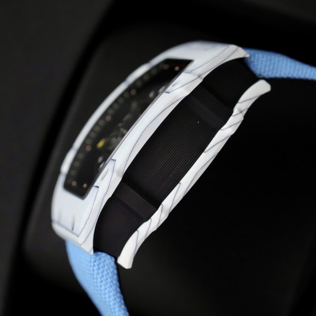 Đồng Hồ Richard Mille 27-02 Replica 11 Rafael Nadal Tourbillon Dây Vải Nato Xanh 42mm