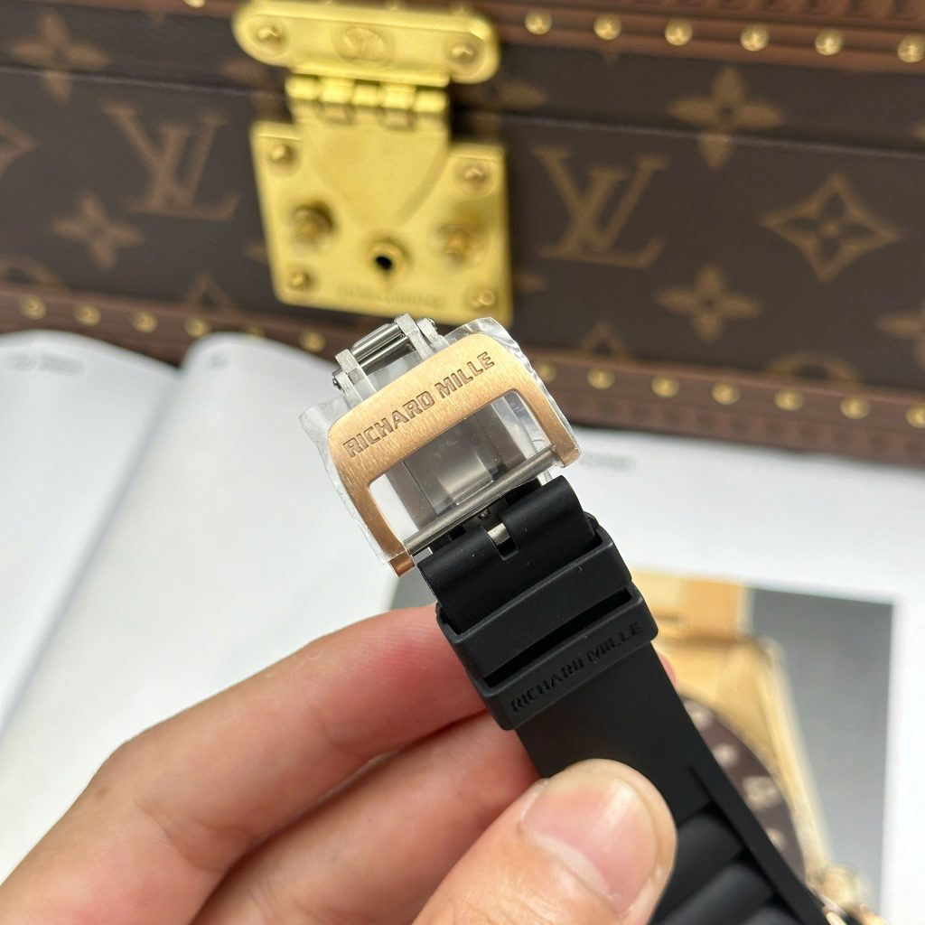 Đồng Hồ Richard Mille Rep 11 RM035 Americas Toro Mạ Vàng Hồng Dây Cao Su Nhà Máy ZF 40mm