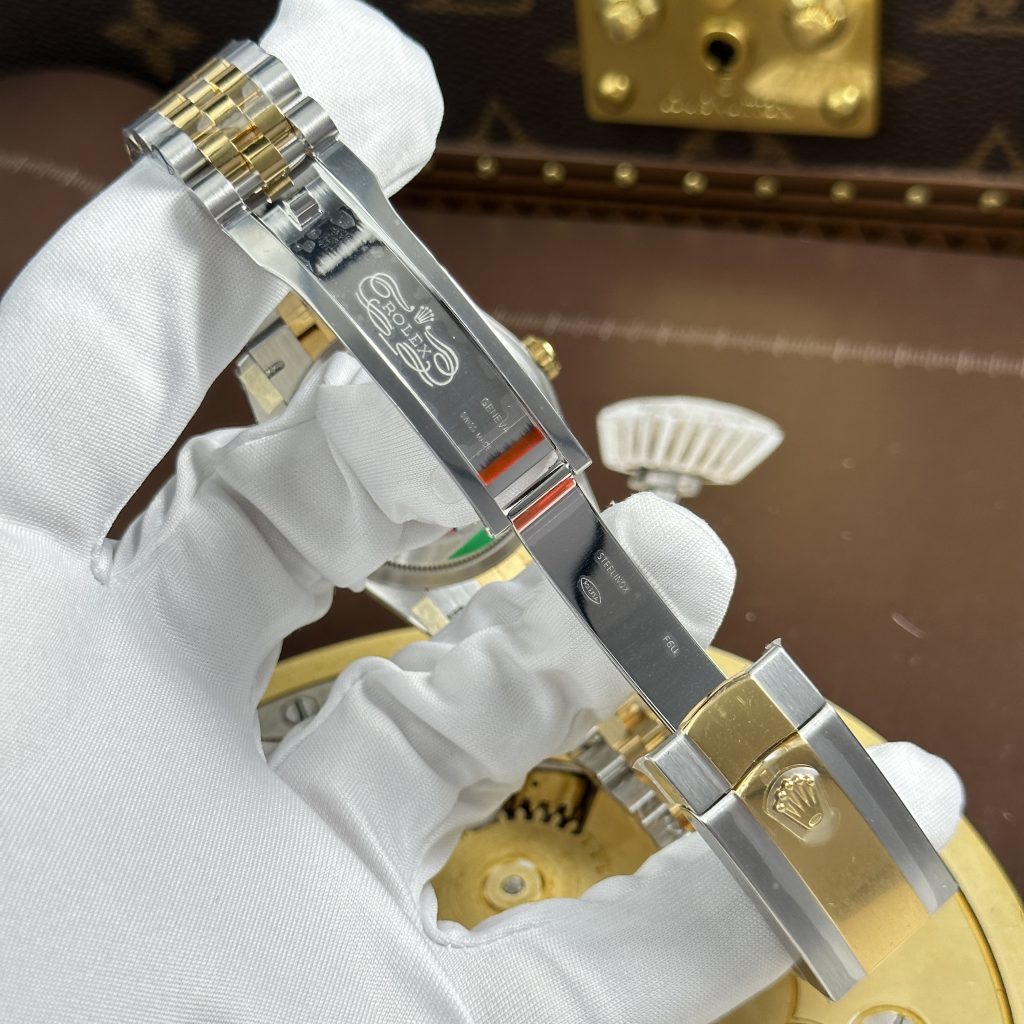 Đồng Hồ Rolex DateJust Chế Tác 11 Demi Vàng Mặt Hoạ Tiết Vi Tính Nhà Máy AR 36mm