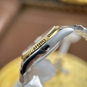 Đồng Hồ Rolex DateJust Chế Tác 11 Demi Vàng Mặt Hoạ Tiết Vi Tính Nhà Máy AR 36mm