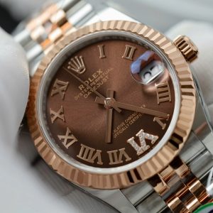 Đồng Hồ Rolex DateJust Demi Mặt Chocolate Cọc Số La Mã Nhà Máy THB 31mm
