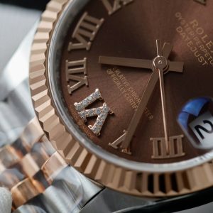 Đồng Hồ Rolex DateJust Demi Mặt Chocolate Cọc Số La Mã Nhà Máy THB 31mm
