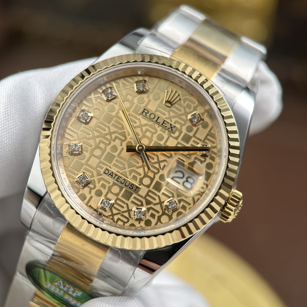 Đồng Hồ Rolex DateJust Fake Cao Cấp Mặt Vi Tính Dây Oyster AR Factory 36mm