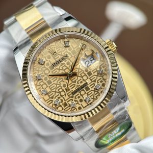 Đồng Hồ Rolex DateJust Fake Cao Cấp Mặt Vi Tính Dây Oyster AR Factory 36mm