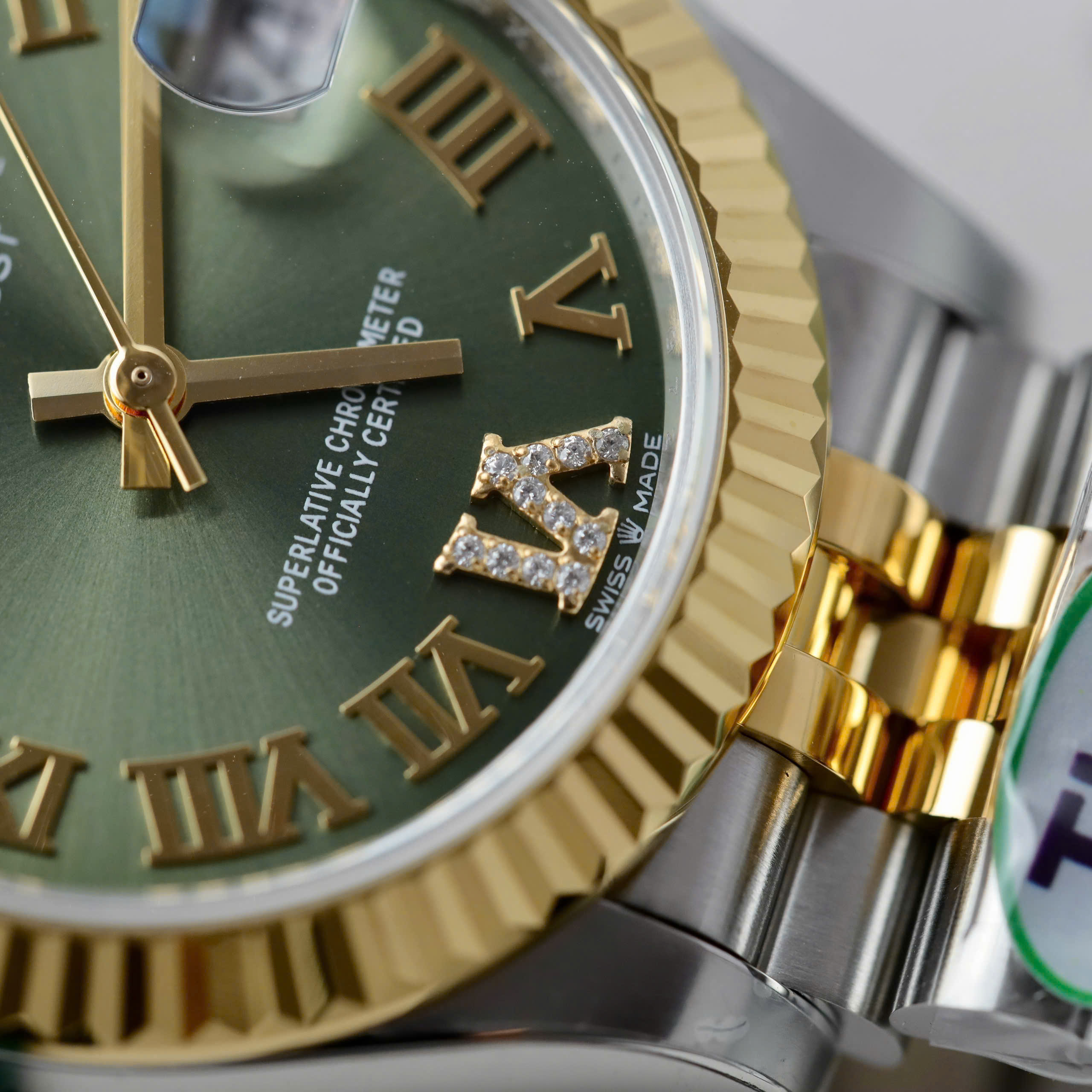 Đồng Hồ Rolex DateJust Nữ Demi Cọc Số La Mã Xanh Lá Nhà Máy THB 31mm (5) Đồng Hồ Rolex DateJust Nữ Demi Cọc Số La Mã Xanh Lá Nhà Máy THB 31mm