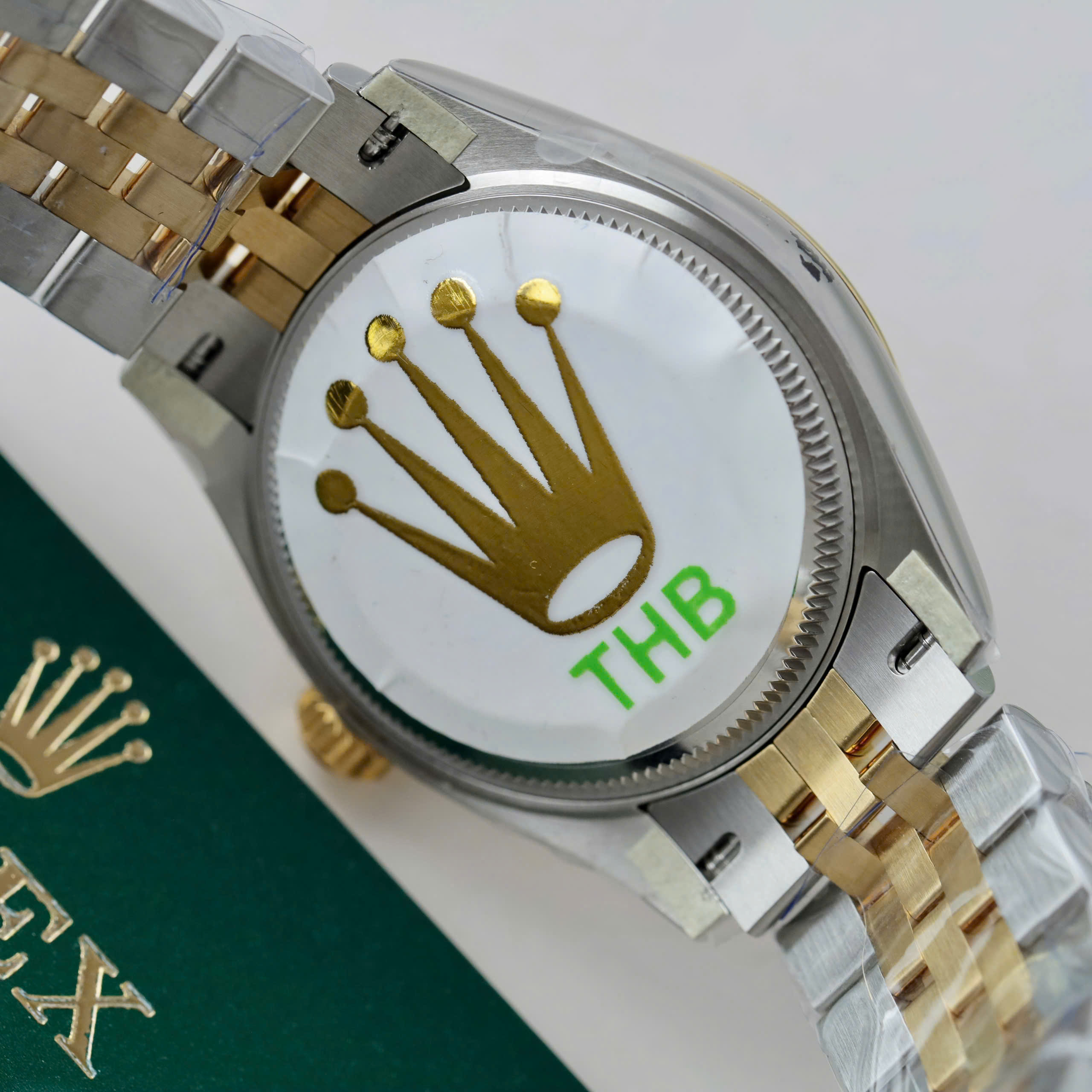 Đồng Hồ Rolex DateJust Nữ Demi Cọc Số La Mã Xanh Lá Nhà Máy THB 31mm (7) Đồng Hồ Rolex DateJust Nữ Demi Cọc Số La Mã Xanh Lá Nhà Máy THB 31mm