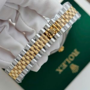 Đồng Hồ Rolex DateJust Nữ Demi Cọc Số La Mã Xanh Lá Nhà Máy THB 31mm