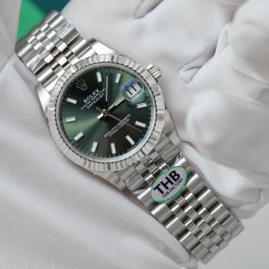 Đồng Hồ Rolex DateJust Nữ Mặt Xanh Lá Cọc Số Dạ Quang Nhà Máy THB 31mm