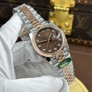 Đồng Hồ Rolex DateJust Rep 11 Mặt Nâu Chocolate Dây Jubilee Nhà Máy AR 36mm