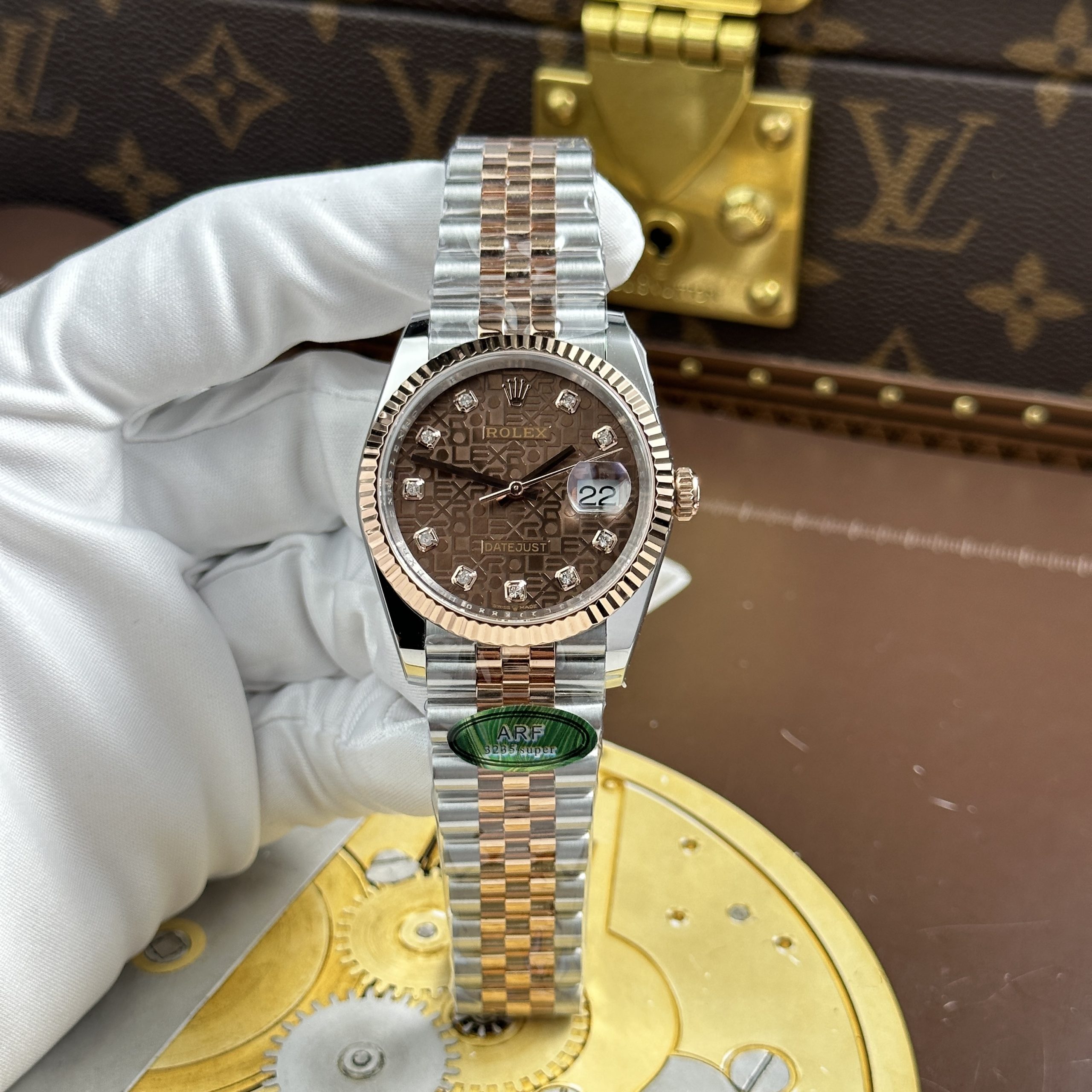 Đồng Hồ Rolex DateJust Rep 11 Mặt Nâu Chocolate Dây Jubilee Nhà Máy AR 36mm (7) Đồng Hồ Rolex DateJust Rep 11 Mặt Nâu Chocolate Dây Jubilee Nhà Máy AR 36mm