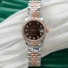 Đồng Hồ Rolex DateJust Replica 11 Demi Mặt Chocolate Đính Đá Nhà Máy THB 31mm