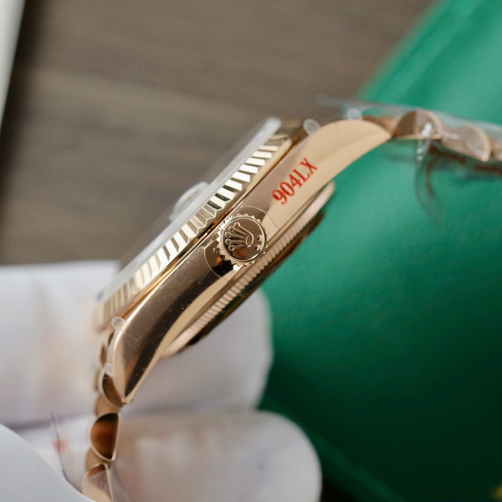 Đồng Hồ Rolex Day-Date 128235 Chế Tác Mặt Chocolate Trọng Lượng 159gr Nhà Máy QF 36mm