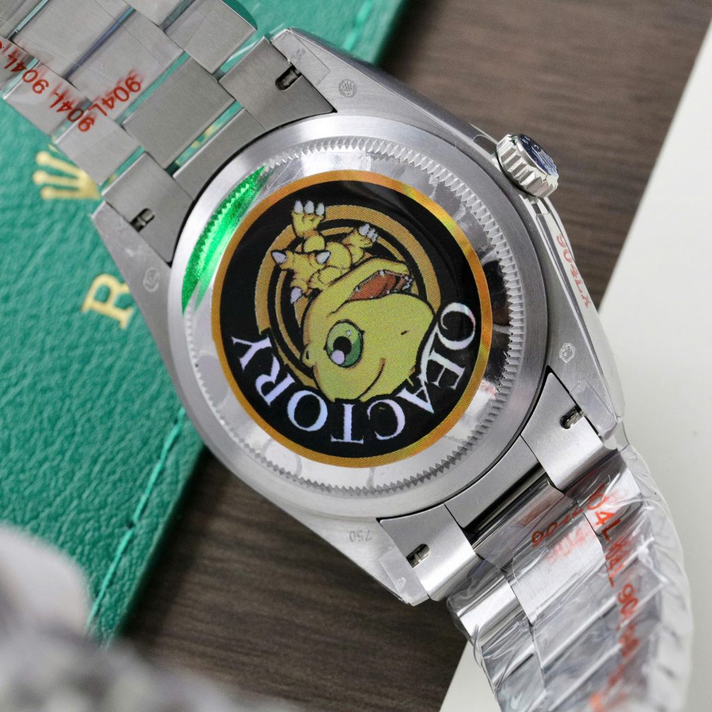 Đồng Hồ Rolex Day-Date 128236 Chế Tác Mặt Xanh Blue Cọc Số Đá Trọng Lượng 159gr Xưởng QF 36mm