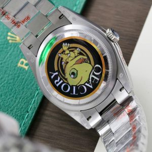 Đồng Hồ Rolex Day-Date 128236 Chế Tác Mặt Xanh Blue Cọc Số Đá Trọng Lượng 159gr Xưởng QF 36mm