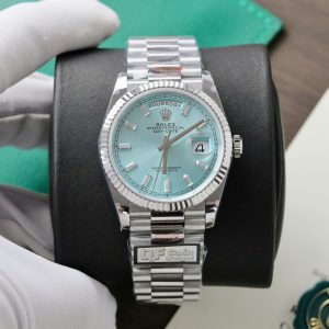 Đồng Hồ Rolex Day-Date 128236 Replica 11 Mặt Xanh Băng Trọng Lượng 159gr Nhà Máy QF 36mm