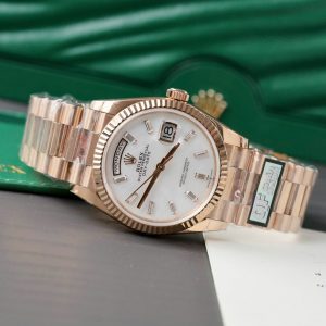 Đồng Hồ Rolex Day-Date 128238 Replica Mặt MOP Trọng Lượng 158gr Nhà Máy QF 36mm