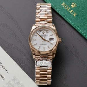 Đồng Hồ Rolex Day-Date 128238 Replica Mặt MOP Trọng Lượng 158gr Nhà Máy QF 36mm