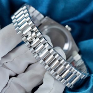 Đồng Hồ Rolex Day-Date 128239 Chế Tác Mặt Xanh Ombre Trọng Lượng 157gr Nhà Máy QF 36mm