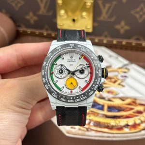 Đồng Hồ Rolex Daytona DiW Ferrari Chế Tác Vỏ Carbon Trắng Siêu Nhẹ 57Gram 40mm