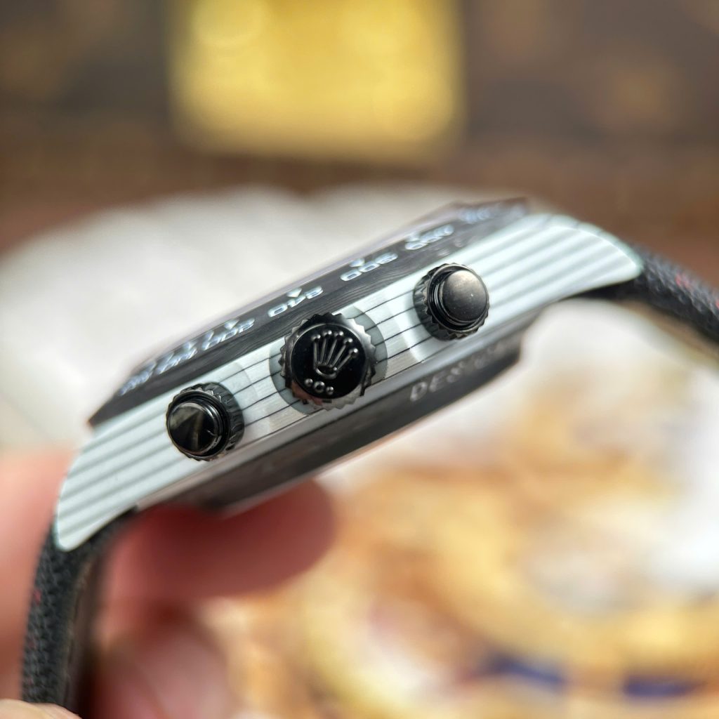 Đồng Hồ Rolex Daytona DiW Ferrari Chế Tác Vỏ Carbon Trắng Siêu Nhẹ 57Gram 40mm