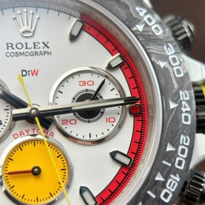 Đồng Hồ Rolex Daytona DiW Ferrari Chế Tác Vỏ Carbon Trắng Siêu Nhẹ 57Gram 40mm
