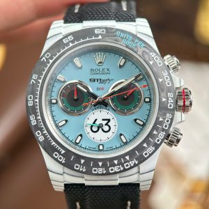 Đồng Hồ Rolex Daytona DiW Ferrari Replica 11 Mặt Tiffany Vỏ Carbon Trắng 40mm